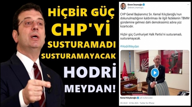 İmamoğlu da &lsquo;hodri meydan&rsquo; dedi...