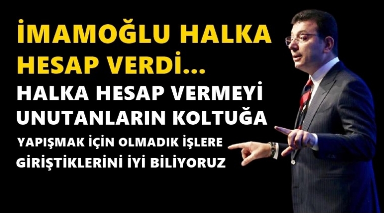 İmamoğlu halka hesap verdi...