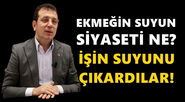 İmamoğlu: İşin suyunu &ccedil;ıkarıyorlar