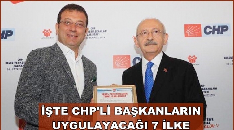İmamoğlu'na 7 ilkenin yer aldığı &ccedil;er&ccedil;eve