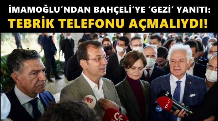 İmamoğlu'ndan Bah&ccedil;eli&rsquo;ye 'Gezi' yanıtı...