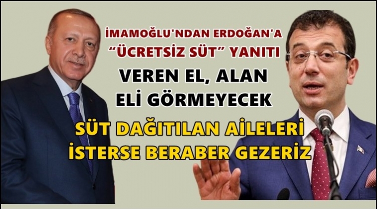İmamoğlu'ndan Erdoğan'a s&uuml;t cevabı