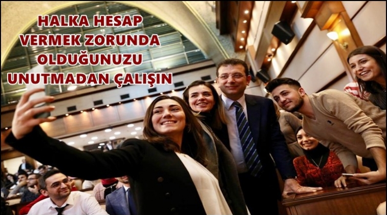 İmamoğlu'ndan yeni personellere nasihat