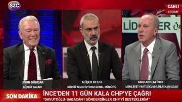 İnce: Davutoğlu ve Babcan'ı g&ouml;ndersinler CHP'yi desteklerim