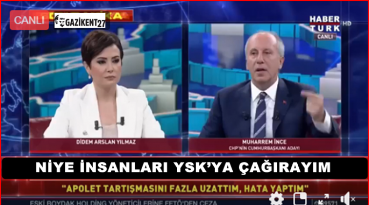 İnce: Kulağıma eğilen arkadaşımız...