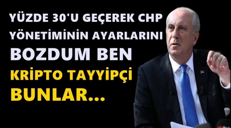İnce&rsquo;den CHP&rsquo;ye: Kripto Tayyip&ccedil;i bunlar
