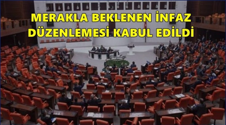 İnfaz d&uuml;zenlemesi kabul edildi
