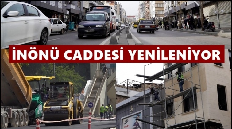 İn&ouml;n&uuml; Caddesi yenileniyor...