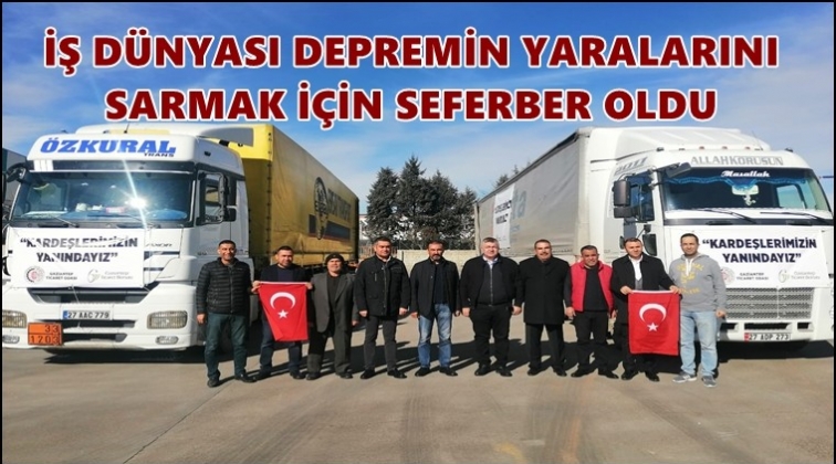 İş d&uuml;nyası depremzedeler i&ccedil;in seferber oldu