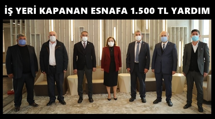 İş yeri kapanan esnafa bin 500 lira yardım