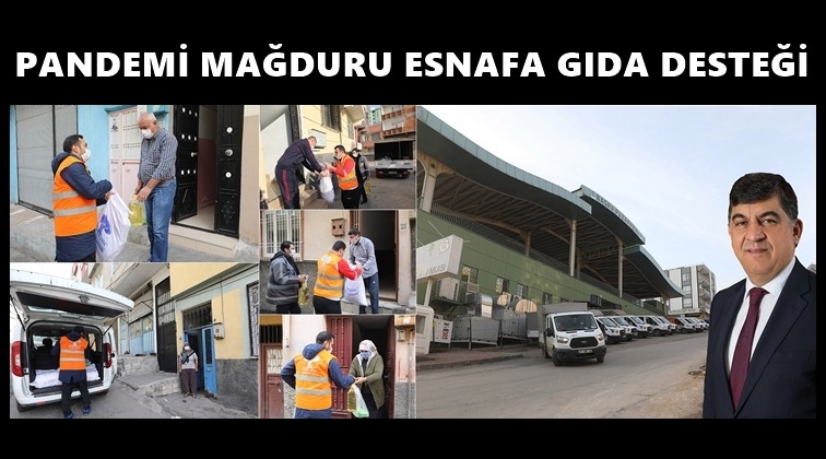 İş yerleri kapanan esnafa gıda yardımı