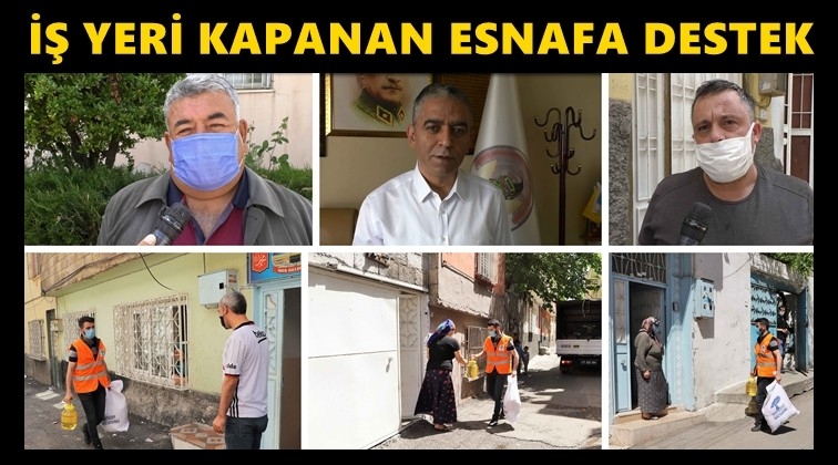 İş yerleri kapanan esnafa gıda paketi desteği