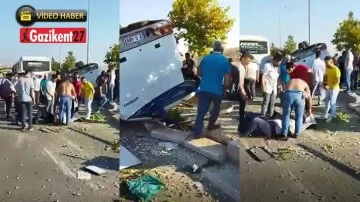 İş&ccedil;i servisleri kaza yaptı: 3'&uuml; ağır 22 yaralı var...