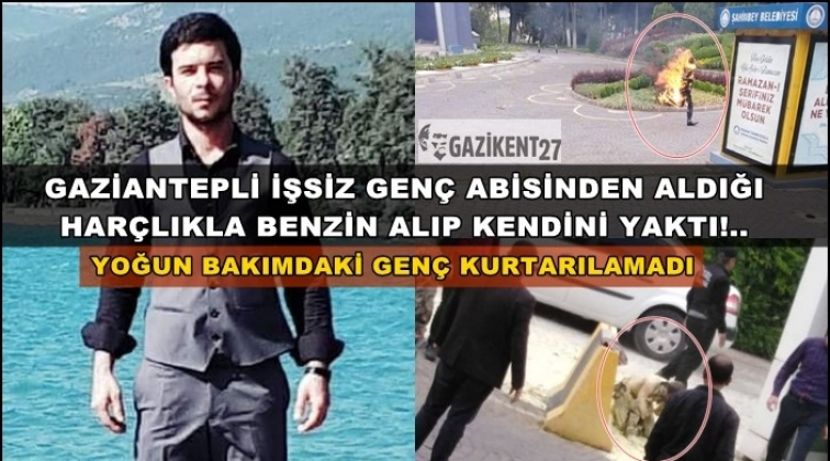 İşsiz gen&ccedil; benzin d&ouml;k&uuml;p kendini yaktı...