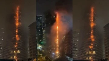 İstanbul'da gökdelende büyük yangın!