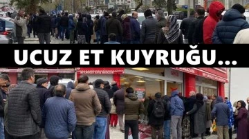 İstanbul'da metrelerce ucuz et kuyruğu...