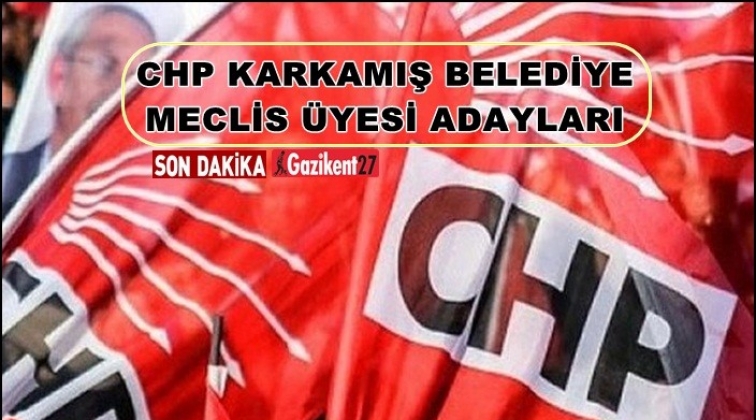 İşte CHP&rsquo;nin Karkamış meclis &uuml;yesi listesi