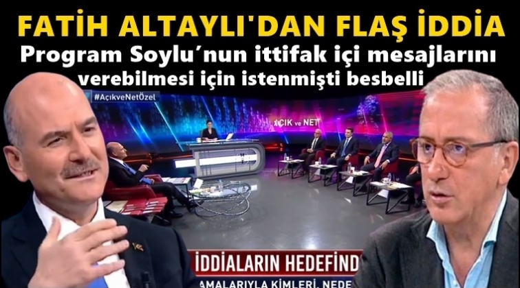 İşte Soylu&rsquo;nun programa &ccedil;ıkma sebebi...