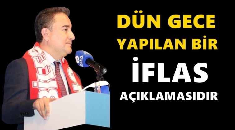 'İstifa a&ccedil;ıklaması değil, bir iflas a&ccedil;ıklamasıdır'