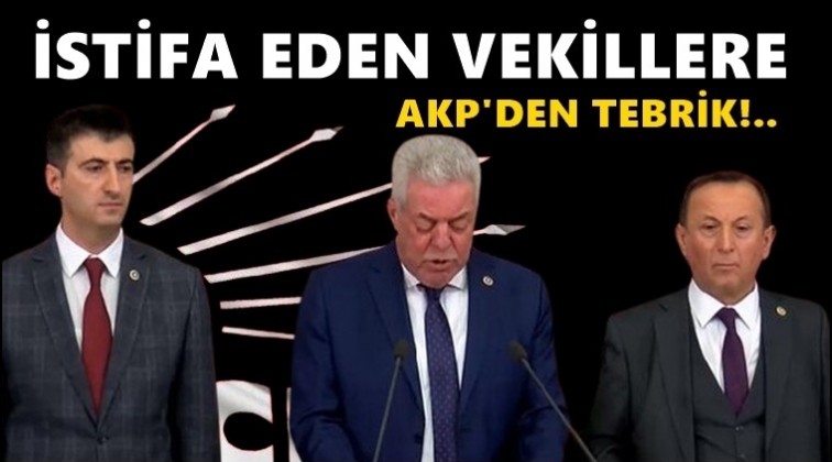 İstifa eden 3 vekile AKP'lilerden tebrik!..