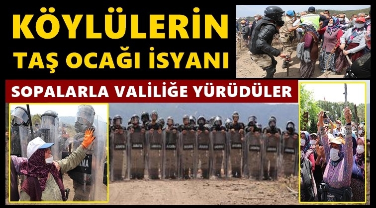 İsyan eden k&ouml;yl&uuml;ler Valiliğe y&uuml;r&uuml;d&uuml;!..