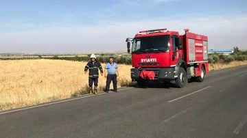 İtfaiyeden olası yangınlara karşı mahsül nöbeti 