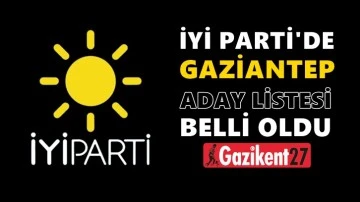 İYİ Parti Gaziantep Milletkili aday listesi belli oldu