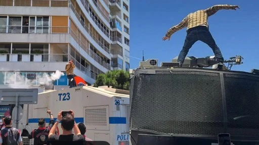 İzmir'de TOMA'nın &uuml;st&uuml;ne &ccedil;ıkan vatandaş tutuklandı!