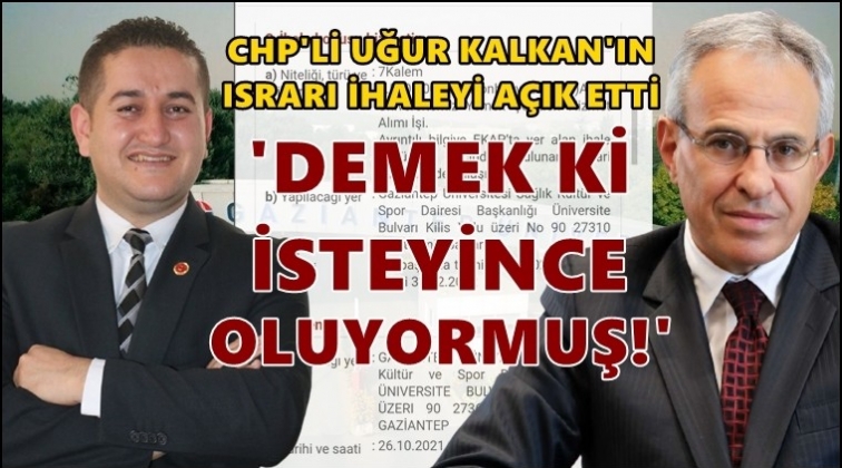 Kalkan&rsquo;ın ısrarı o ihaleyi a&ccedil;ık etti!