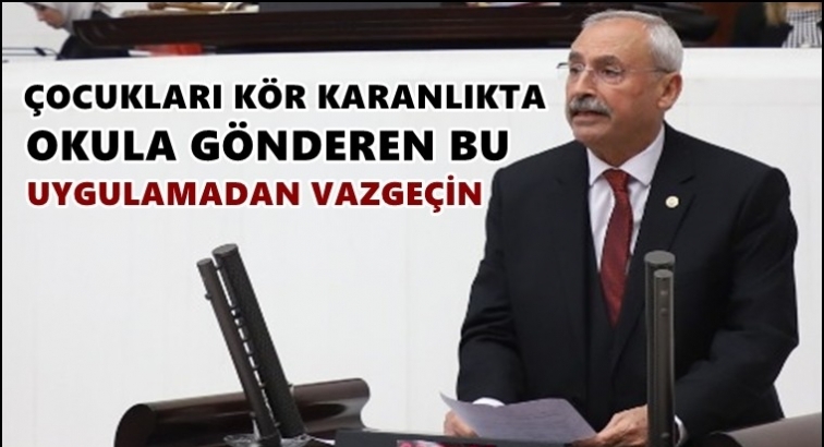 Kaplan: &Ccedil;ocuklarımız k&ouml;r karanlıkta okula gidiyor