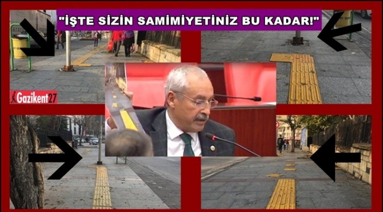 Kaplan, Gaziantep'teki engelli yollarını sordu