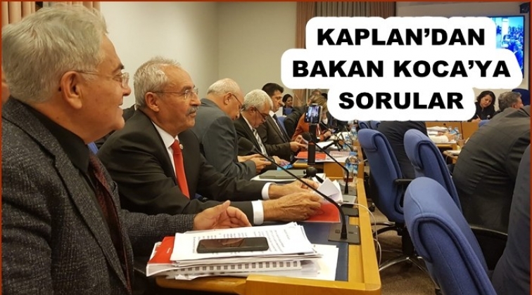 Kaplan, kan &uuml;r&uuml;nlerini Bakan Koca'ya sordu