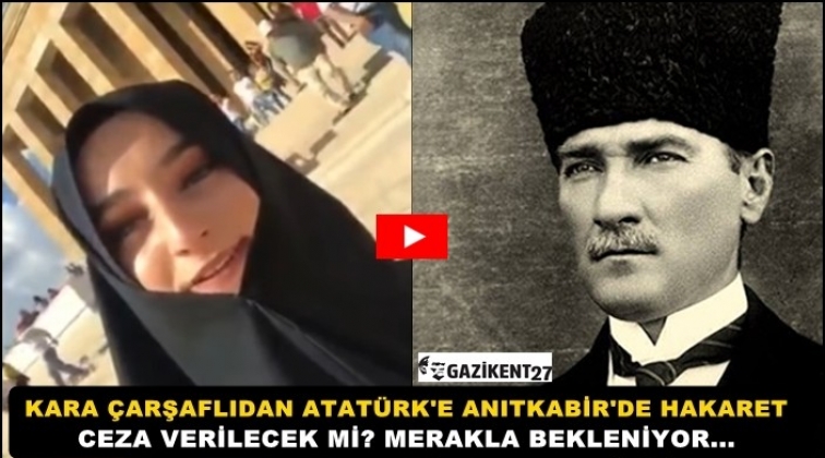 Kara &ccedil;arşaflı kızdan k&uuml;stah hakaret