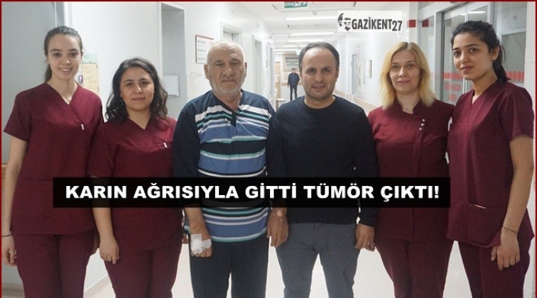 Karın ağrısı şikayetiyle gitti, b&ouml;breğinde t&uuml;m&ouml;r &ccedil;ıktı!