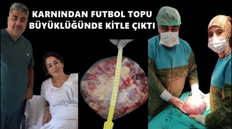 Karnından futbol topu b&uuml;y&uuml;kl&uuml;ğ&uuml;nde kitle &ccedil;ıktı!
