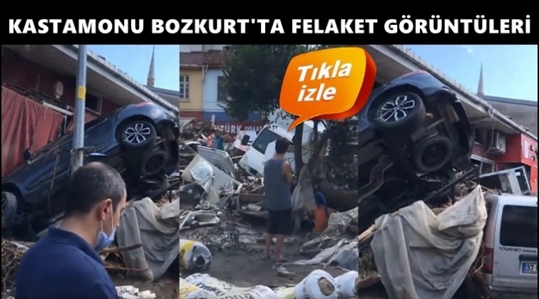Kastamonu Bozkurt'ta felaketin g&ouml;r&uuml;nt&uuml;leri!..