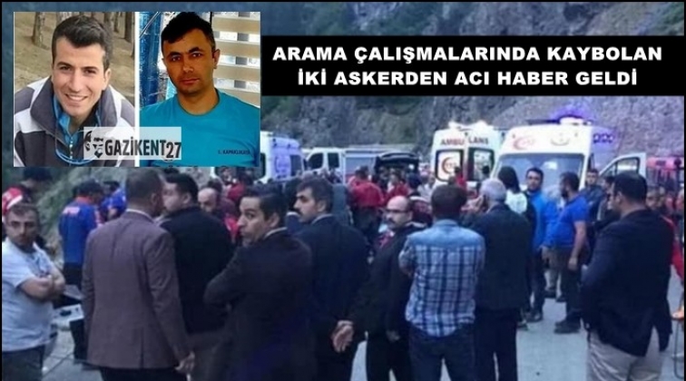 Kaybolan iki askerimiz şehit oldu