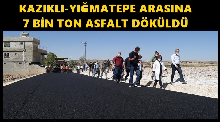 Kazıklı ve Yığmatepe'ye 7 bin ton asfalt