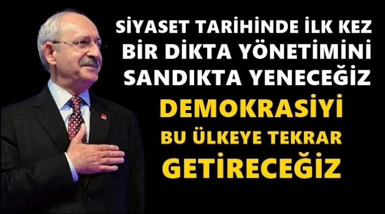 Kılı&ccedil;daroğlu: Bir dikta y&ouml;netimini ilk kez...