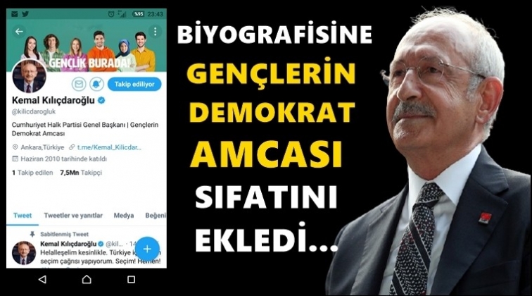 Kılı&ccedil;daroğlu biyografisine yeni bir bilgi ekledi!