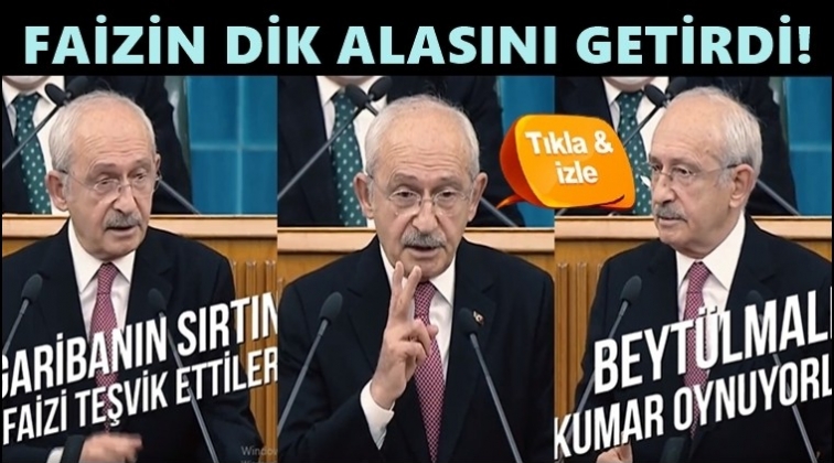 Kılı&ccedil;daroğlu: Faizin dik &acirc;l&acirc;sını getirdi...