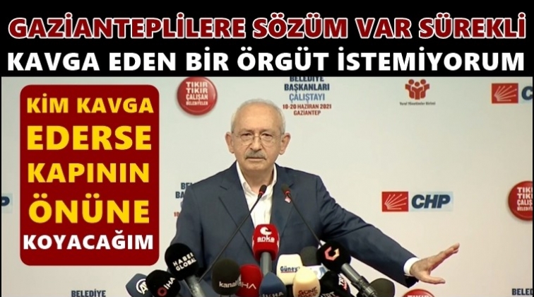Kılı&ccedil;daroğlu, Gaziantep'te &ouml;zeleştiri yaptı...
