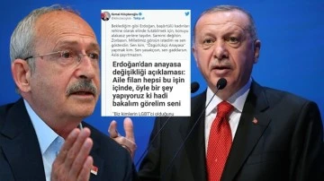 Kılıçdaroğlu'ndan Erdoğan'a yanıt: Samimi değil, zorbasın!