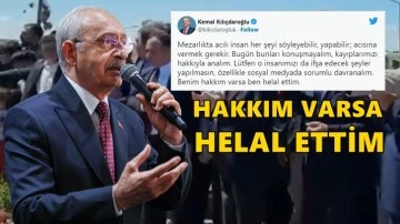 Kılı&ccedil;daroğlu'ndan provokasyona yanıt: Hakkım varsa helal ettim