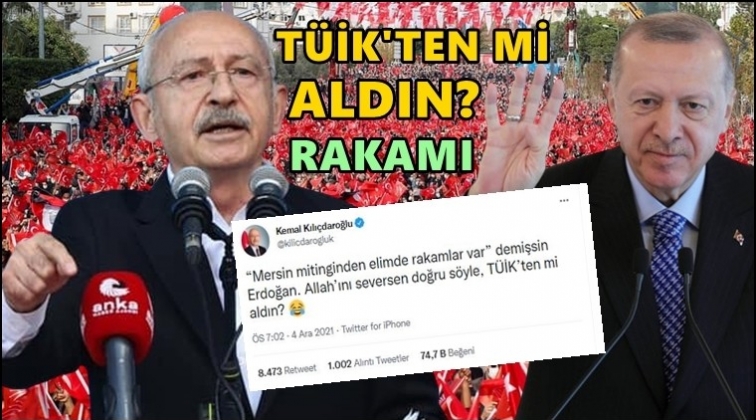 Kılı&ccedil;daroğlu: Rakamı T&Uuml;İK&rsquo;ten mi aldın?