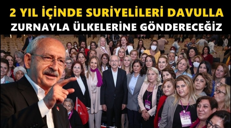 Kılı&ccedil;daroğlu: Suriyelileri&nbsp;2 yıl i&ccedil;inde&nbsp;g&ouml;ndereceğiz!