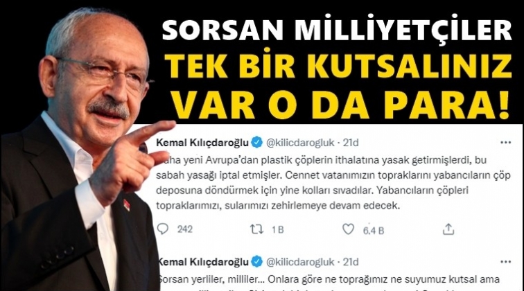 Kılı&ccedil;daroğlu: Tek bir kutsalınız var, o da para!