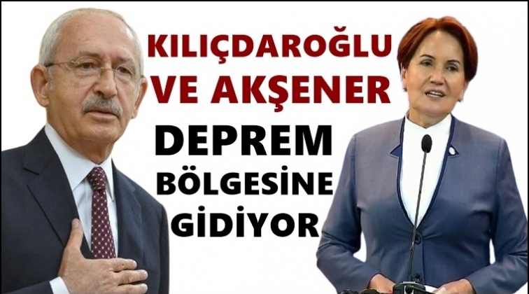 Kılı&ccedil;daroğlu ve Akşener İzmir&rsquo;e gidiyor