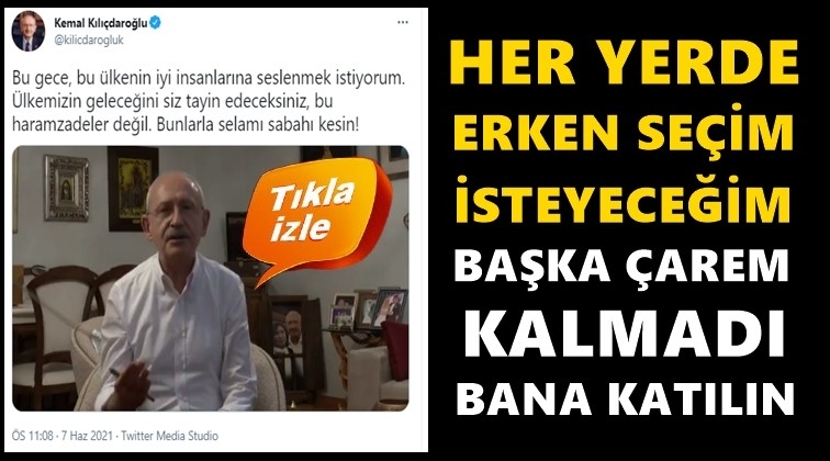 Kılı&ccedil;daroğlu, video ile yurtttaşlara seslendi...