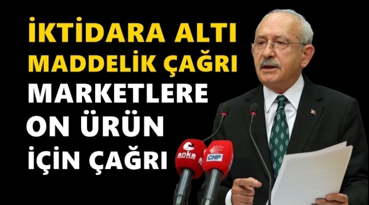 Kılı&ccedil;daroğlu'ndan, 6 maddelik &ccedil;ağrı...
